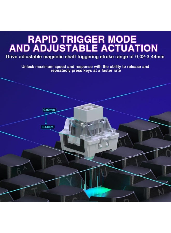 Aula WIN60 HE - 60% Mechanical Gaming Keyboard Wired, Magnetic Switch Hot Swappable, Adjustable Actuation Rapid Trigger Mode, 8000 Hz Polling Rate, RGB Small Keyboard 60 Percent Compact Design for PC - Image 3